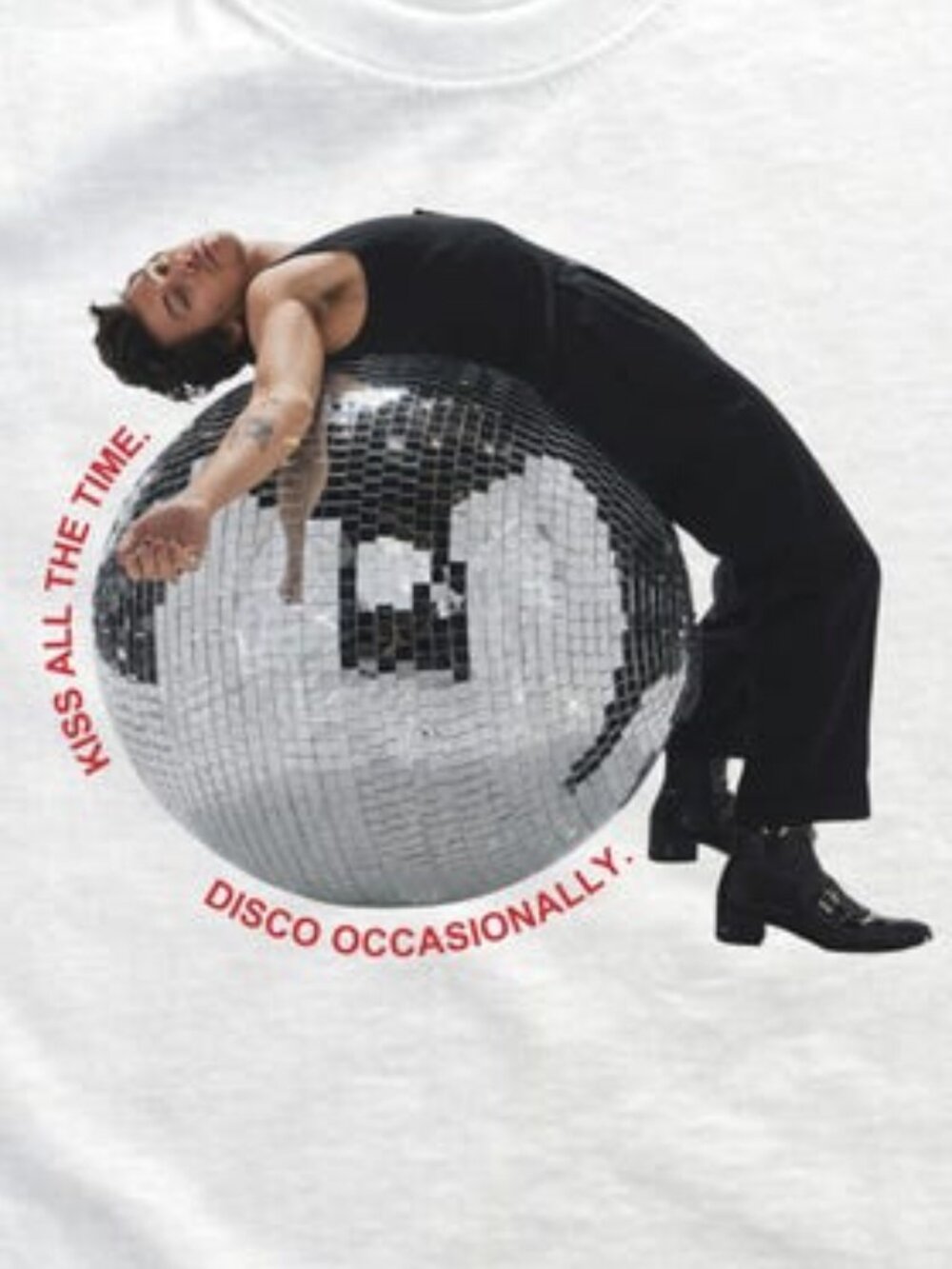 Harry Styles Kiss All The Time Disco Occasionally Baby Tee - Picture 2 of 4